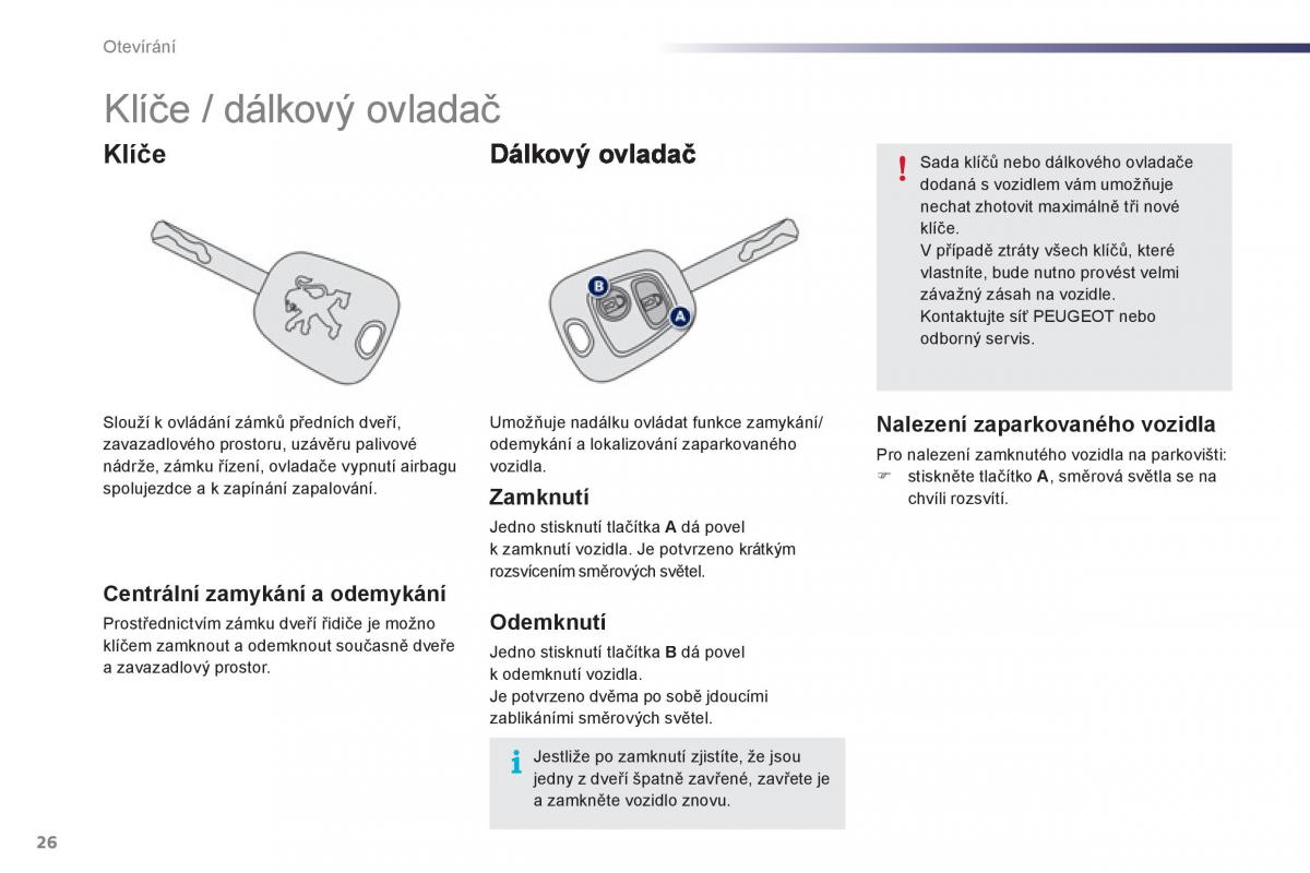 Peugeot 107 navod k obsludze / page 28