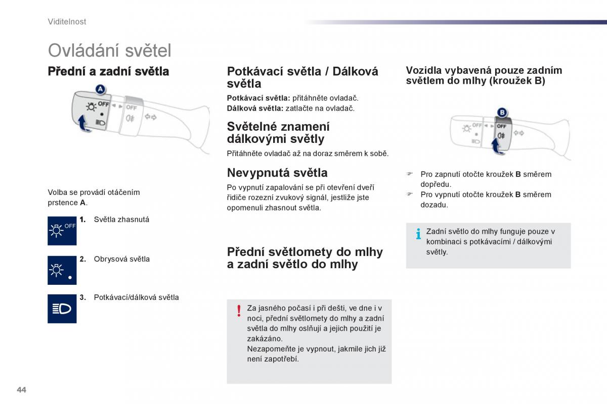 Peugeot 107 navod k obsludze / page 46