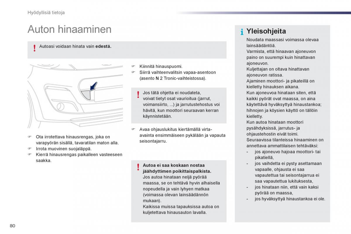 Peugeot 107 omistajan kasikirja / page 82