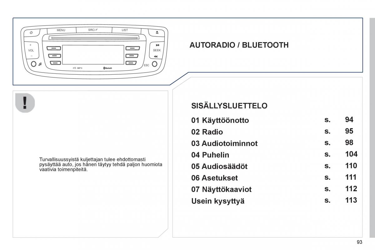 Peugeot 107 omistajan kasikirja / page 95