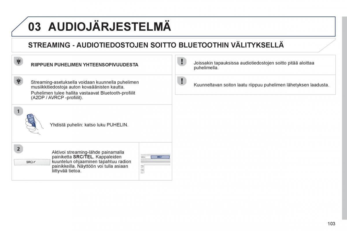 Peugeot 107 omistajan kasikirja / page 105