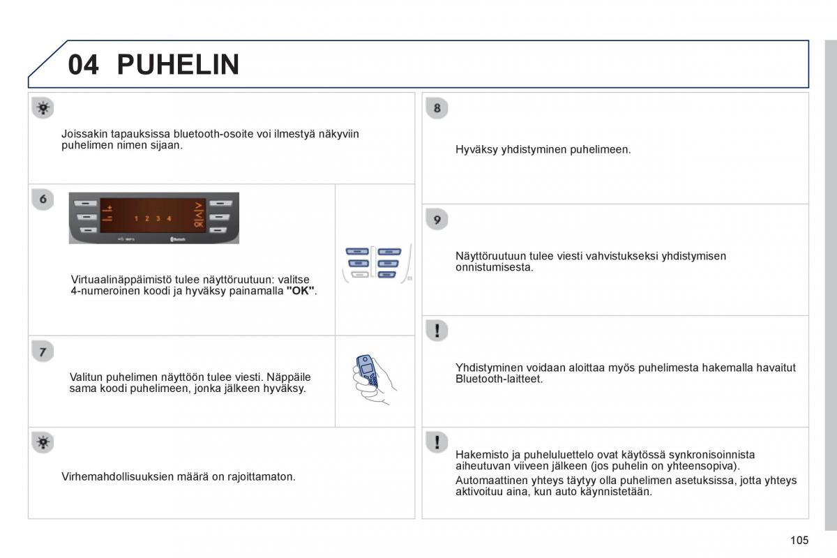 Peugeot 107 omistajan kasikirja / page 107