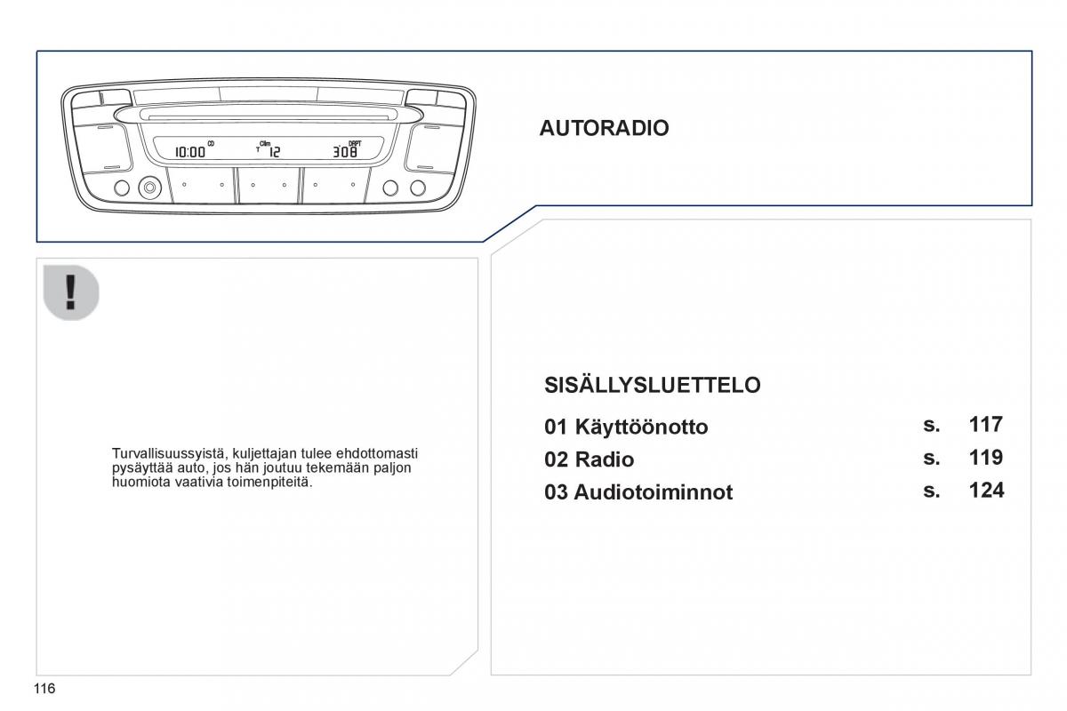 Peugeot 107 omistajan kasikirja / page 118