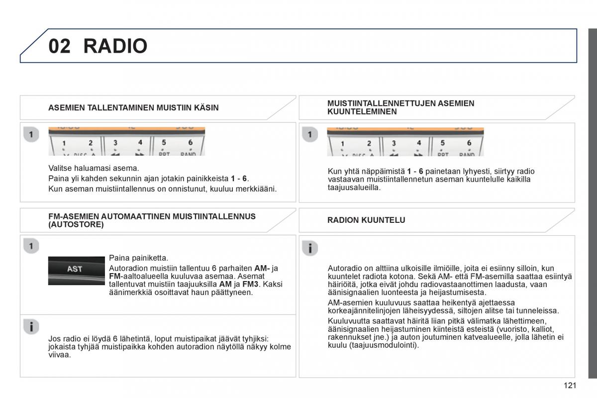 Peugeot 107 omistajan kasikirja / page 123