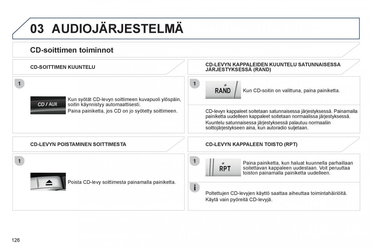 Peugeot 107 omistajan kasikirja / page 128