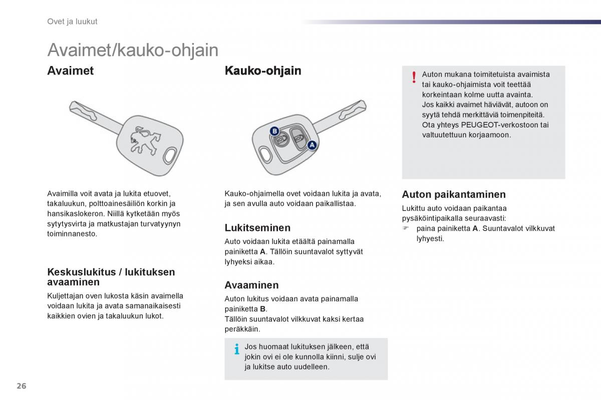 Peugeot 107 omistajan kasikirja / page 28