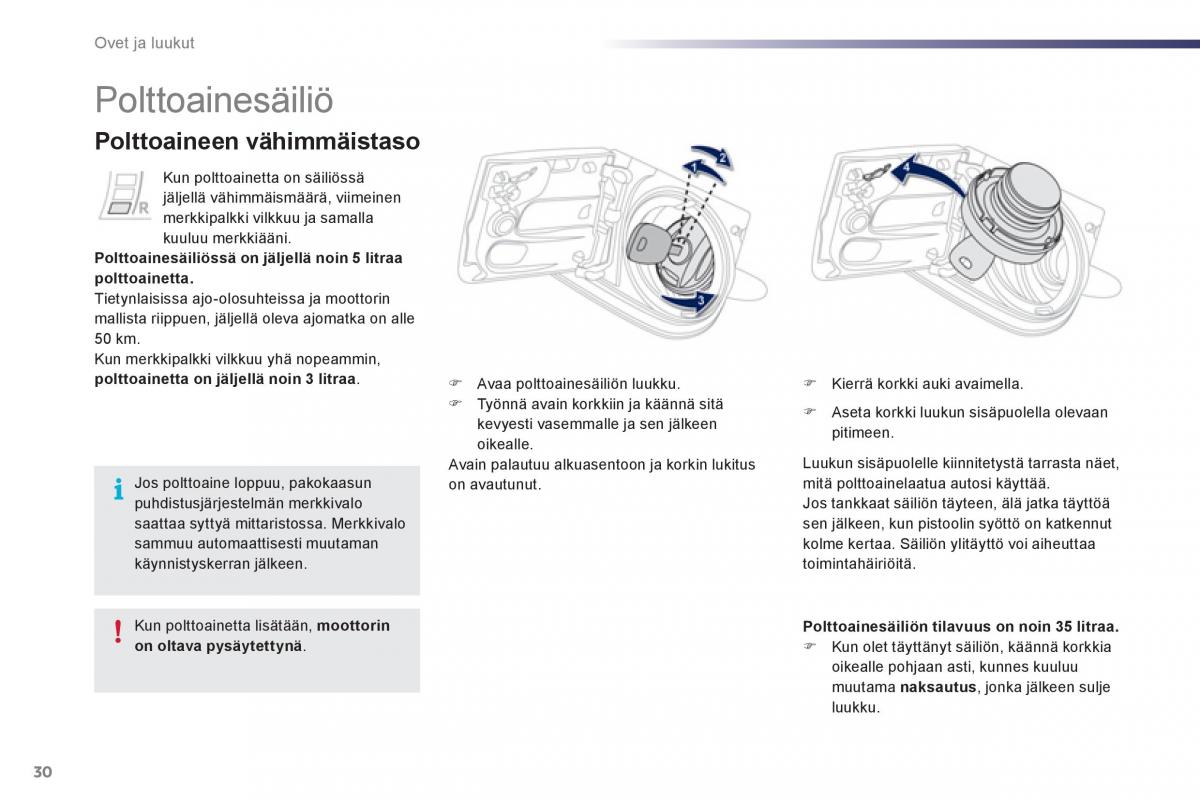 Peugeot 107 omistajan kasikirja / page 32