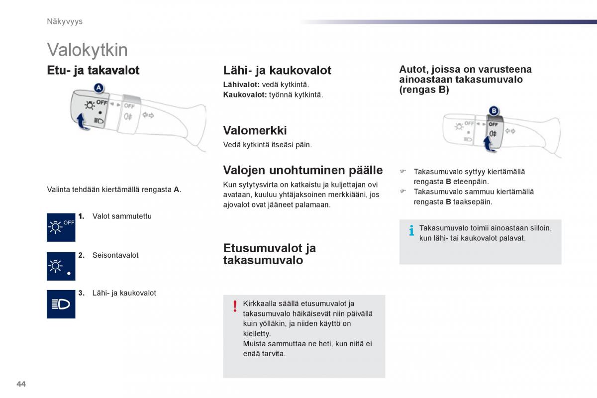 Peugeot 107 omistajan kasikirja / page 46