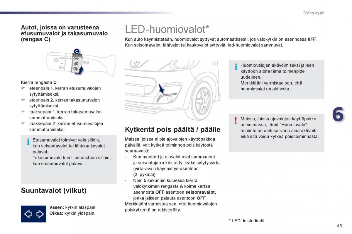 Peugeot 107 omistajan kasikirja / page 47