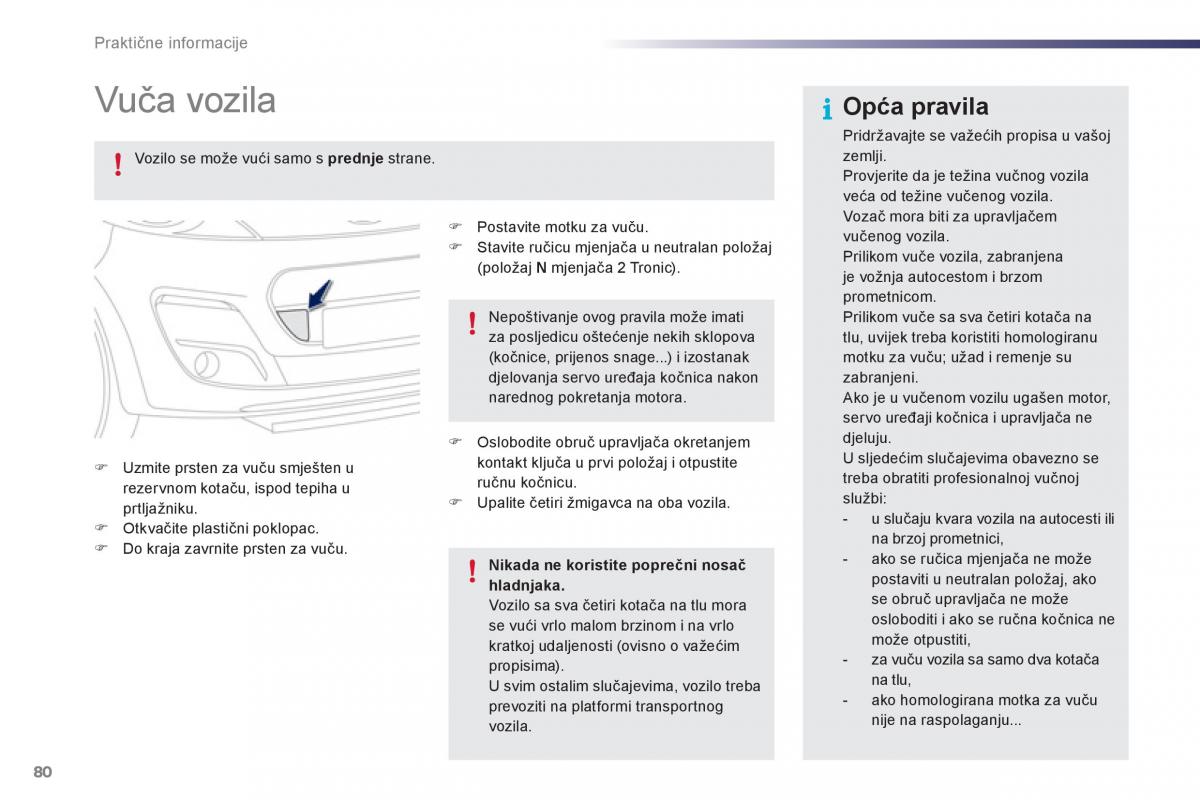 Peugeot 107 vlasnicko uputstvo / page 82