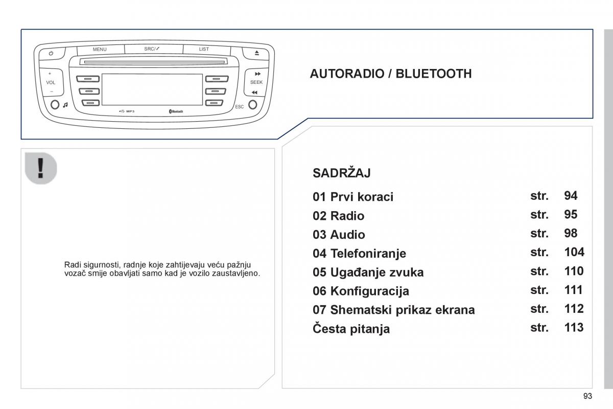 Peugeot 107 vlasnicko uputstvo / page 95