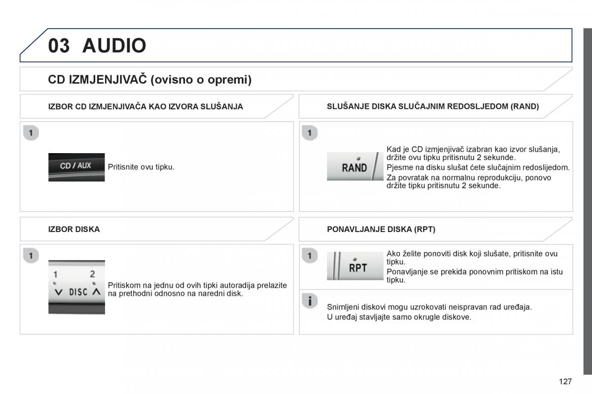 Peugeot 107 vlasnicko uputstvo / page 129