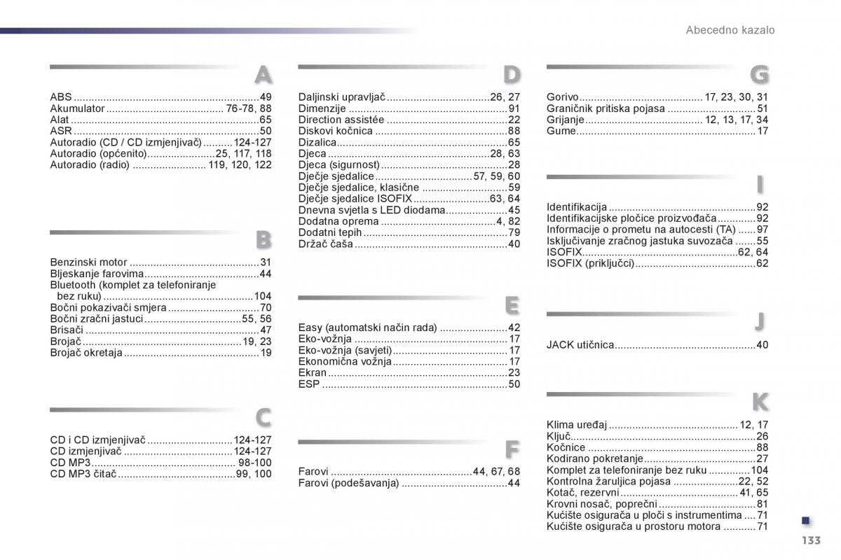 Peugeot 107 vlasnicko uputstvo / page 135