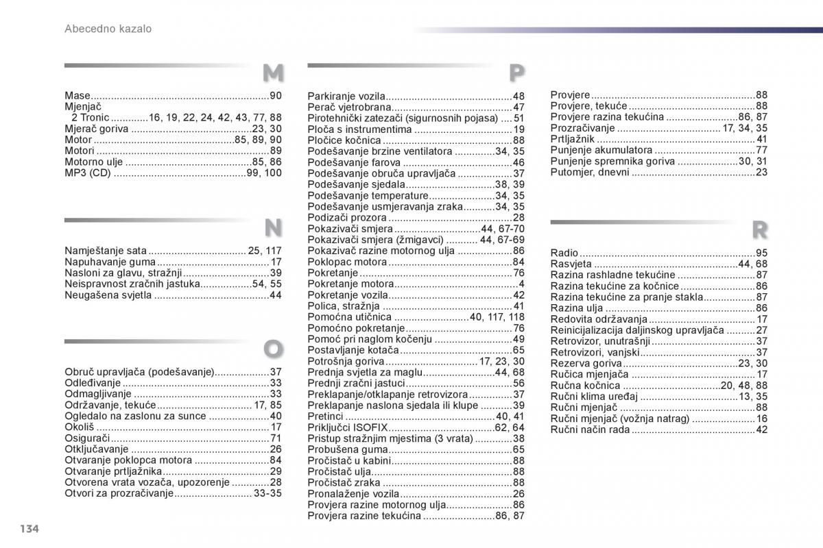 Peugeot 107 vlasnicko uputstvo / page 136