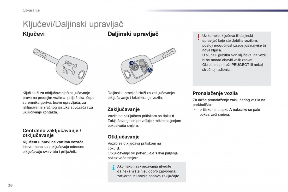 Peugeot 107 vlasnicko uputstvo / page 28