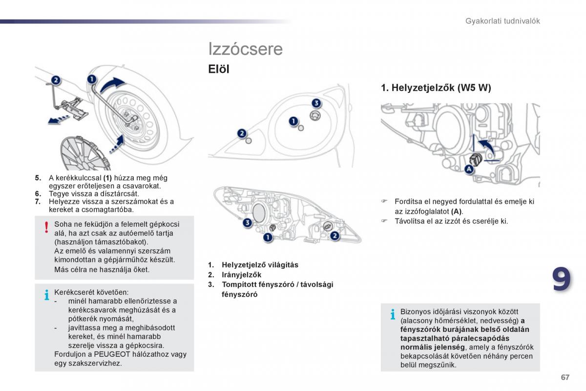 Peugeot 107 Kezelesi utmutato / page 69