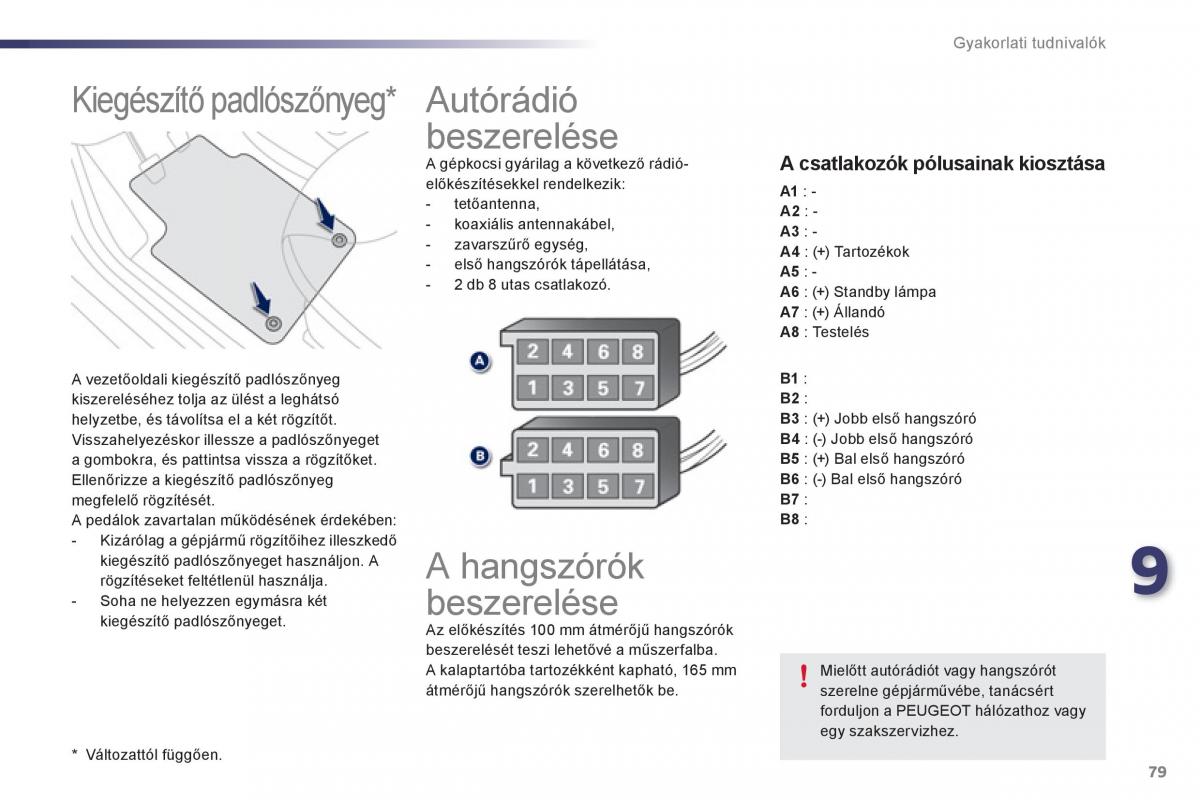 Peugeot 107 Kezelesi utmutato / page 81