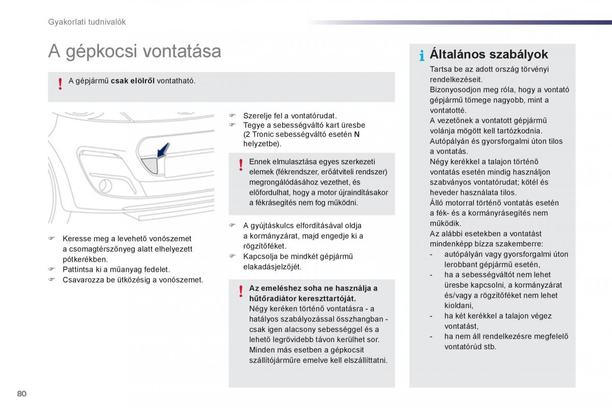 Peugeot 107 Kezelesi utmutato / page 82