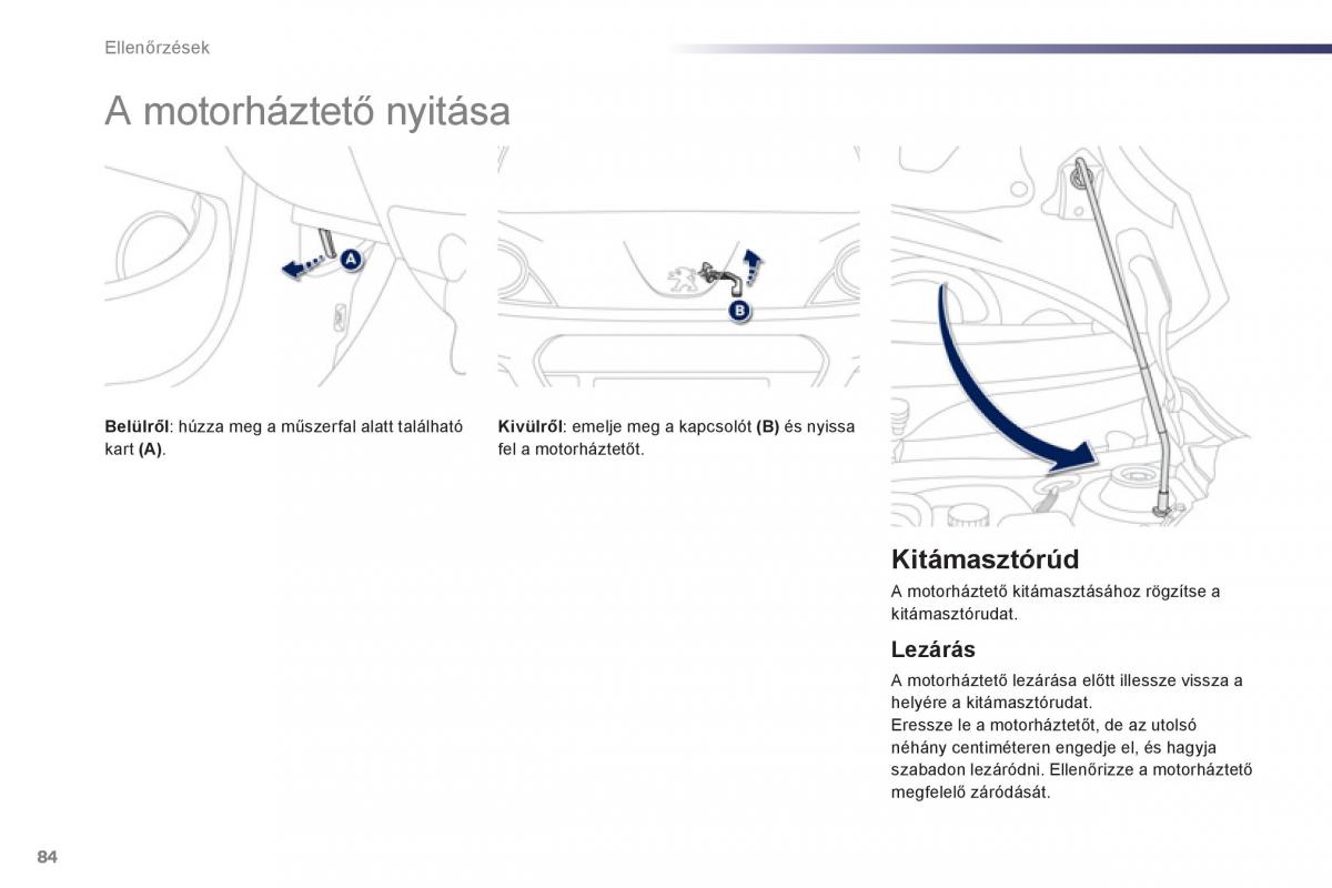 Peugeot 107 Kezelesi utmutato / page 86