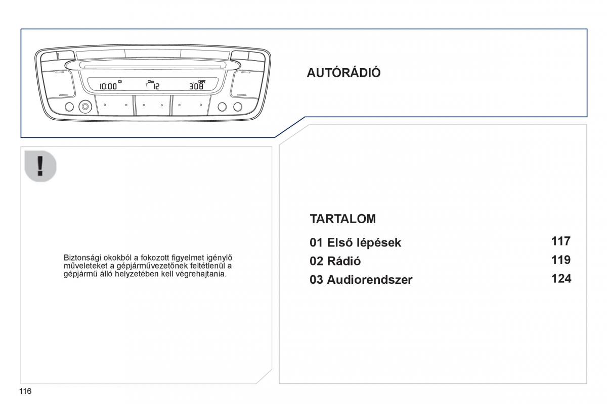 Peugeot 107 Kezelesi utmutato / page 118