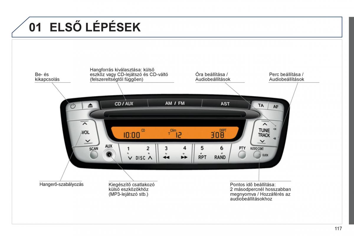 Peugeot 107 Kezelesi utmutato / page 119