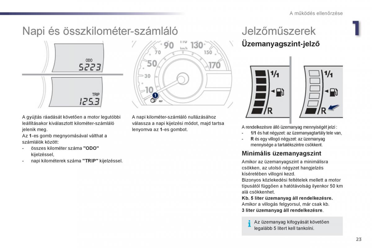 Peugeot 107 Kezelesi utmutato / page 25