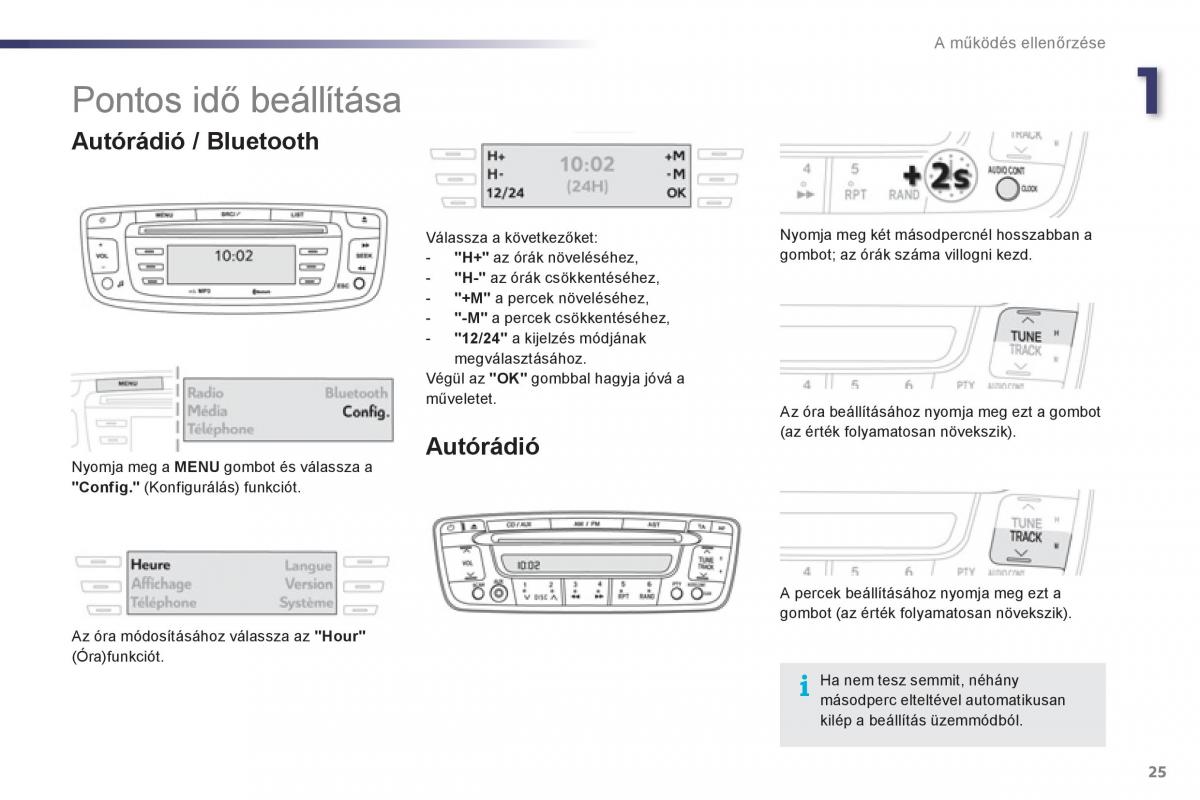 Peugeot 107 Kezelesi utmutato / page 27