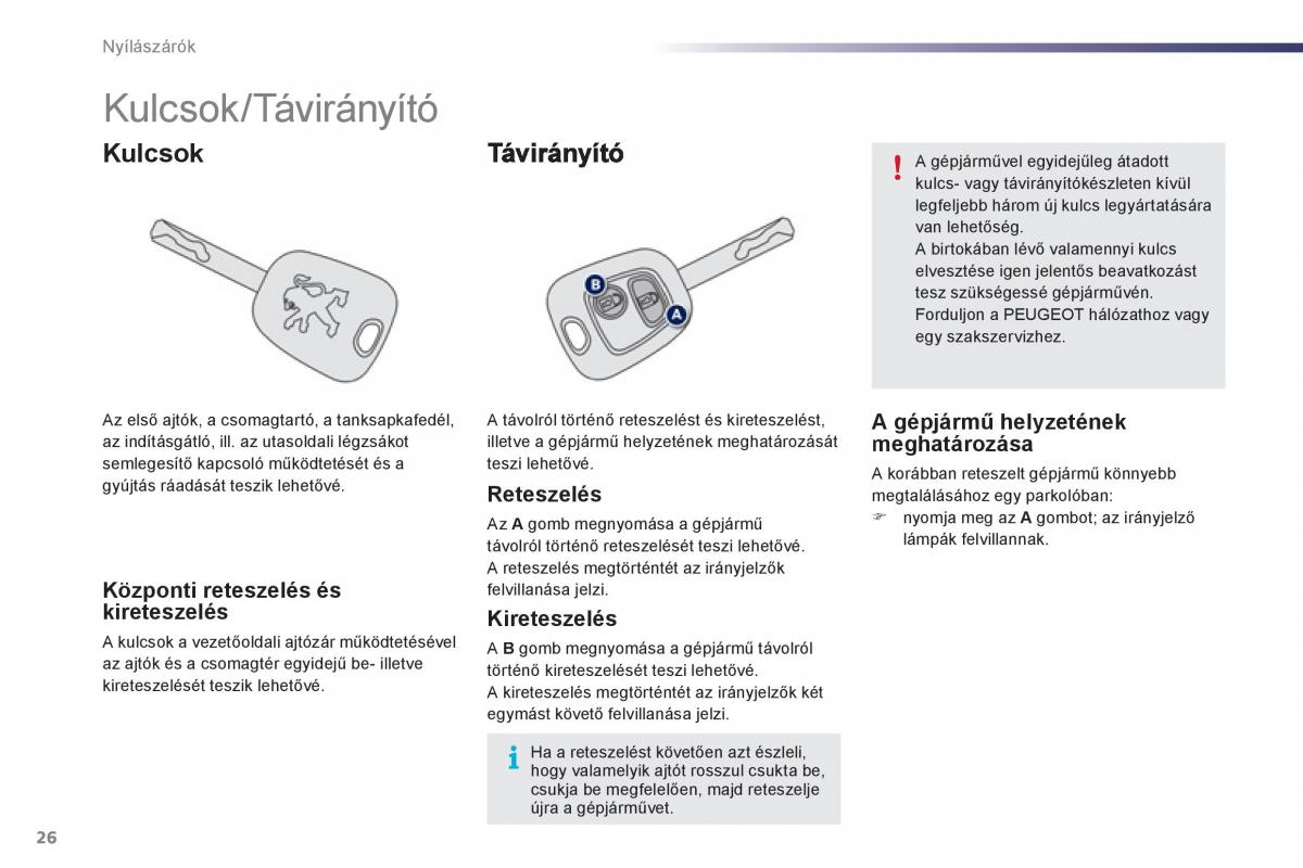 Peugeot 107 Kezelesi utmutato / page 28