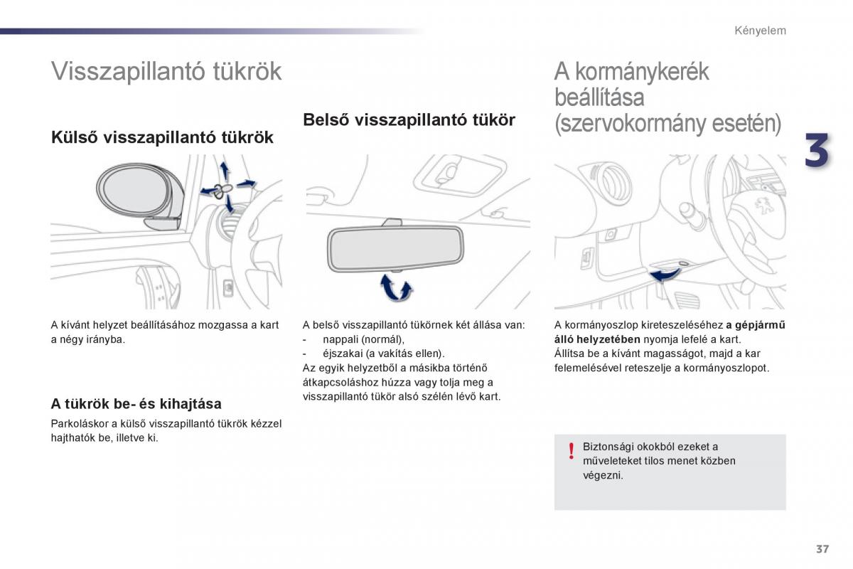 Peugeot 107 Kezelesi utmutato / page 39