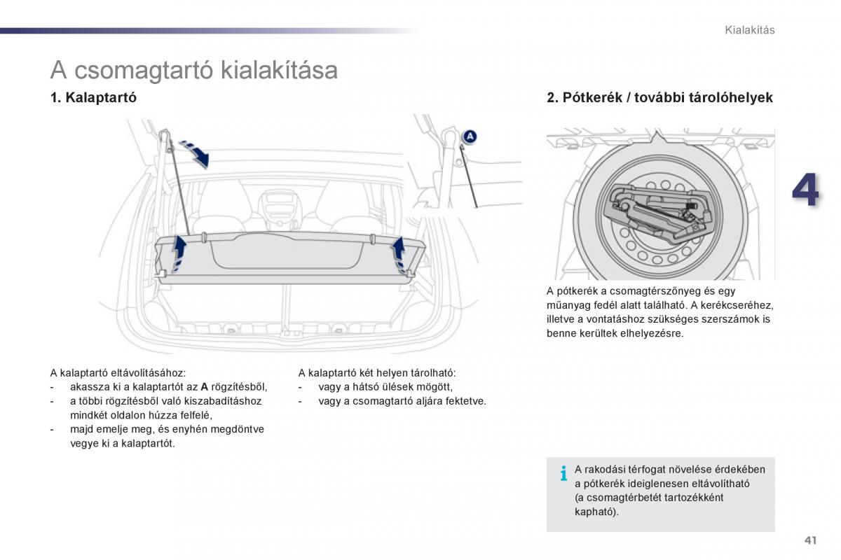 Peugeot 107 Kezelesi utmutato / page 43