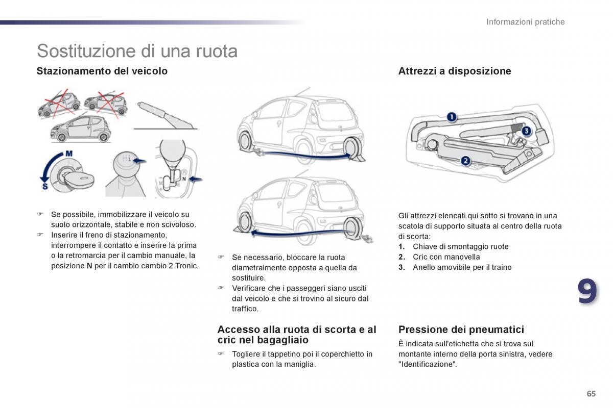 Peugeot 107 manuale del proprietario / page 67