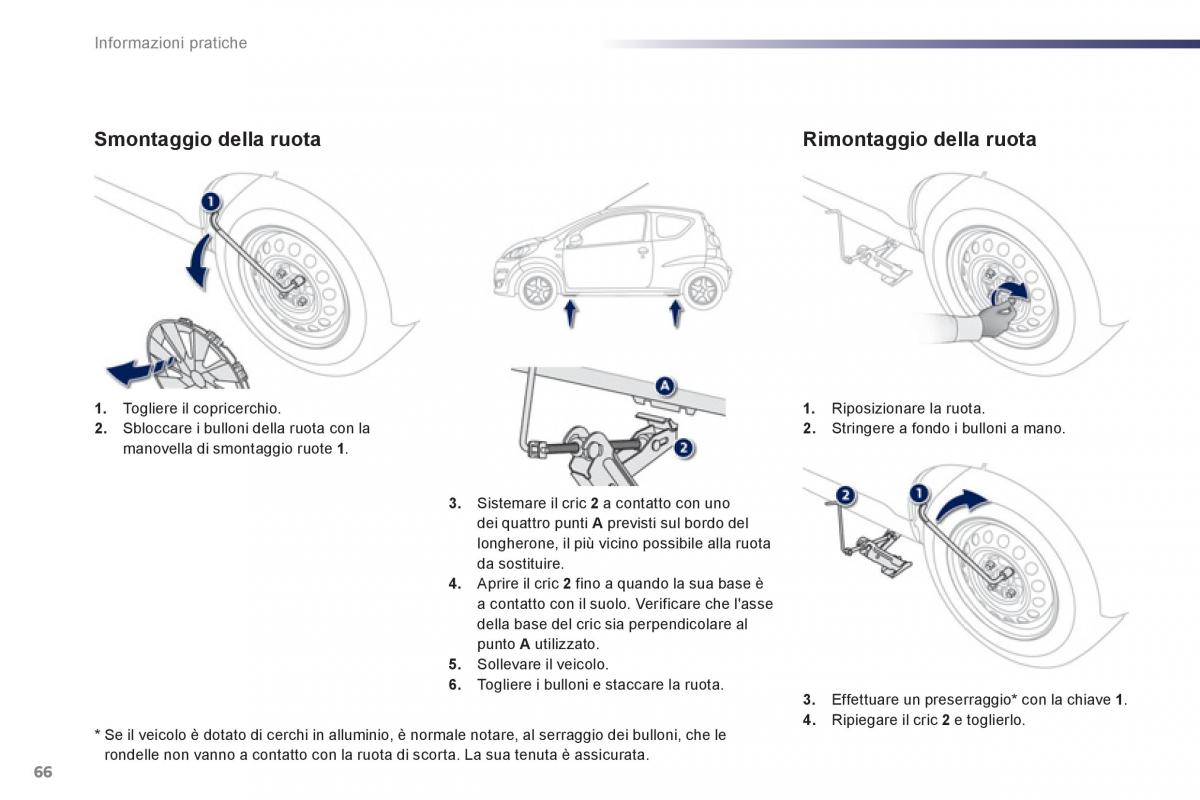 Peugeot 107 manuale del proprietario / page 68