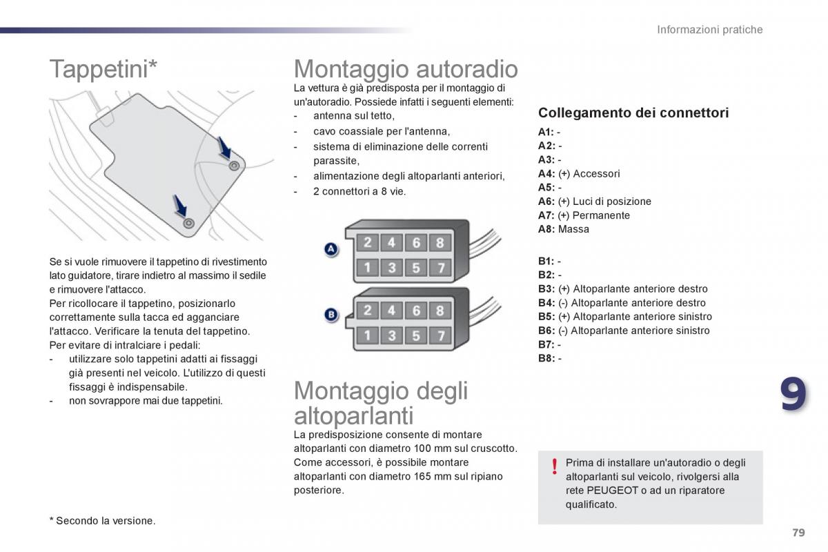 Peugeot 107 manuale del proprietario / page 81