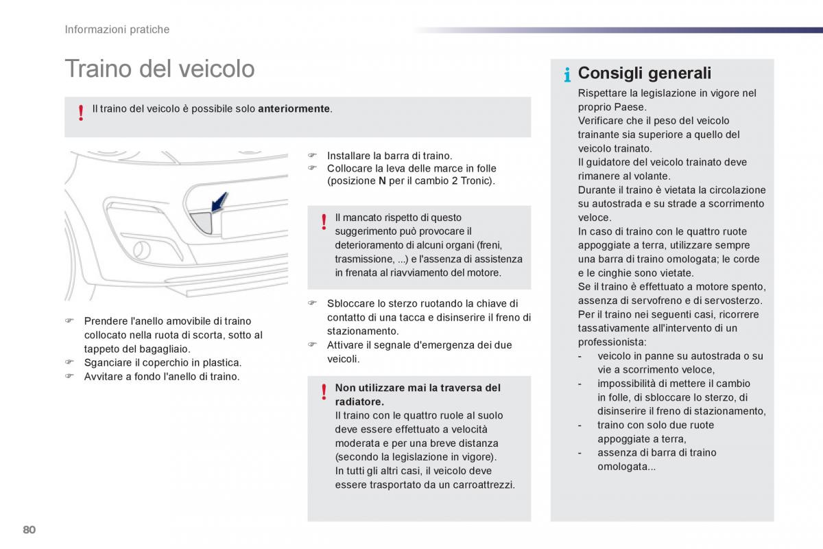 Peugeot 107 manuale del proprietario / page 82