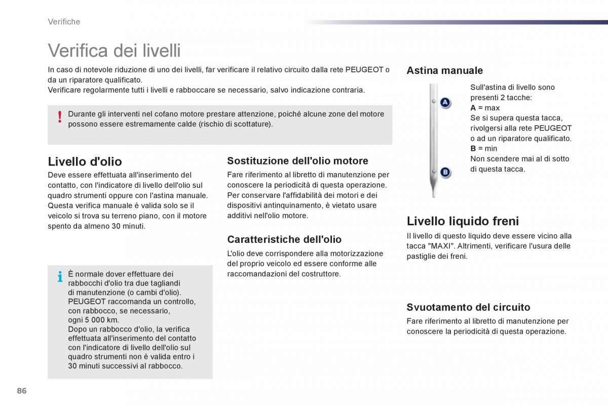 Peugeot 107 manuale del proprietario / page 88