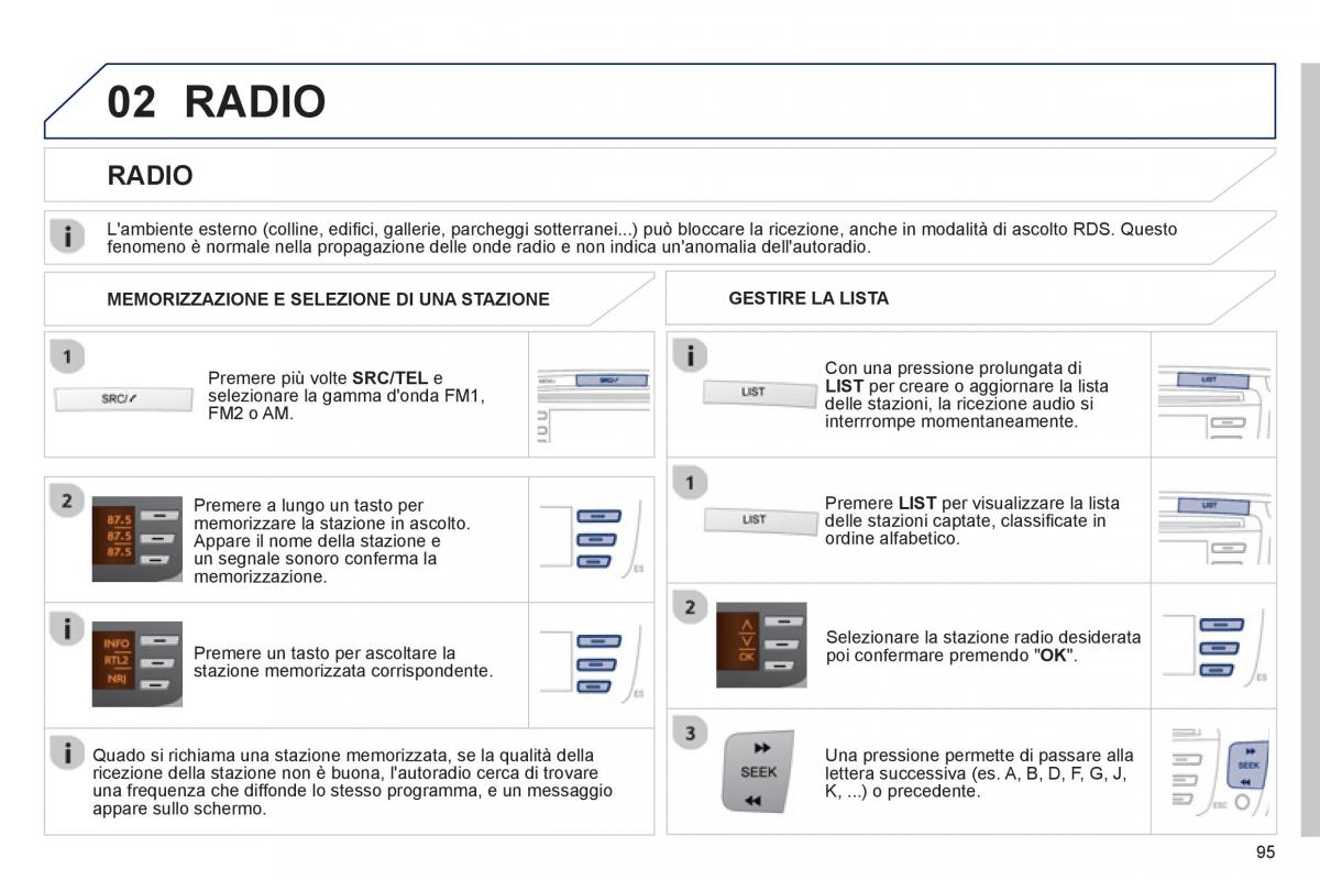 Peugeot 107 manuale del proprietario / page 97