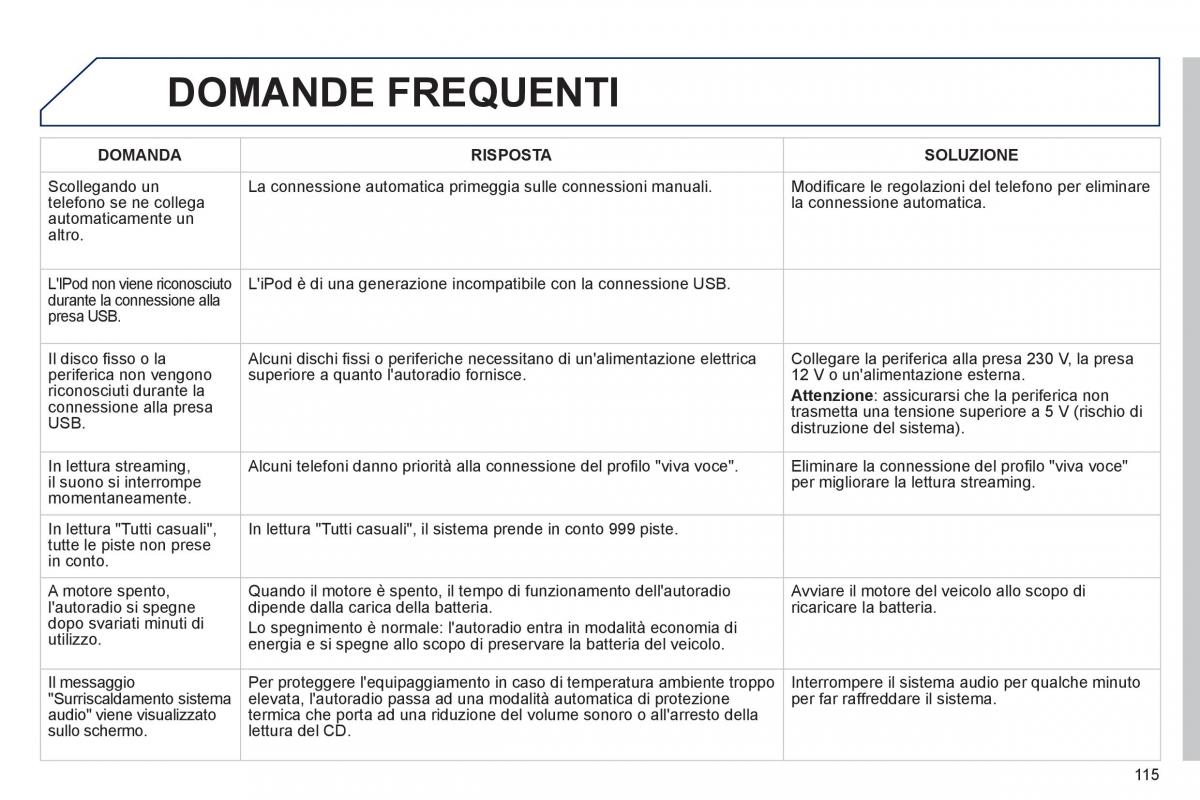 Peugeot 107 manuale del proprietario / page 117