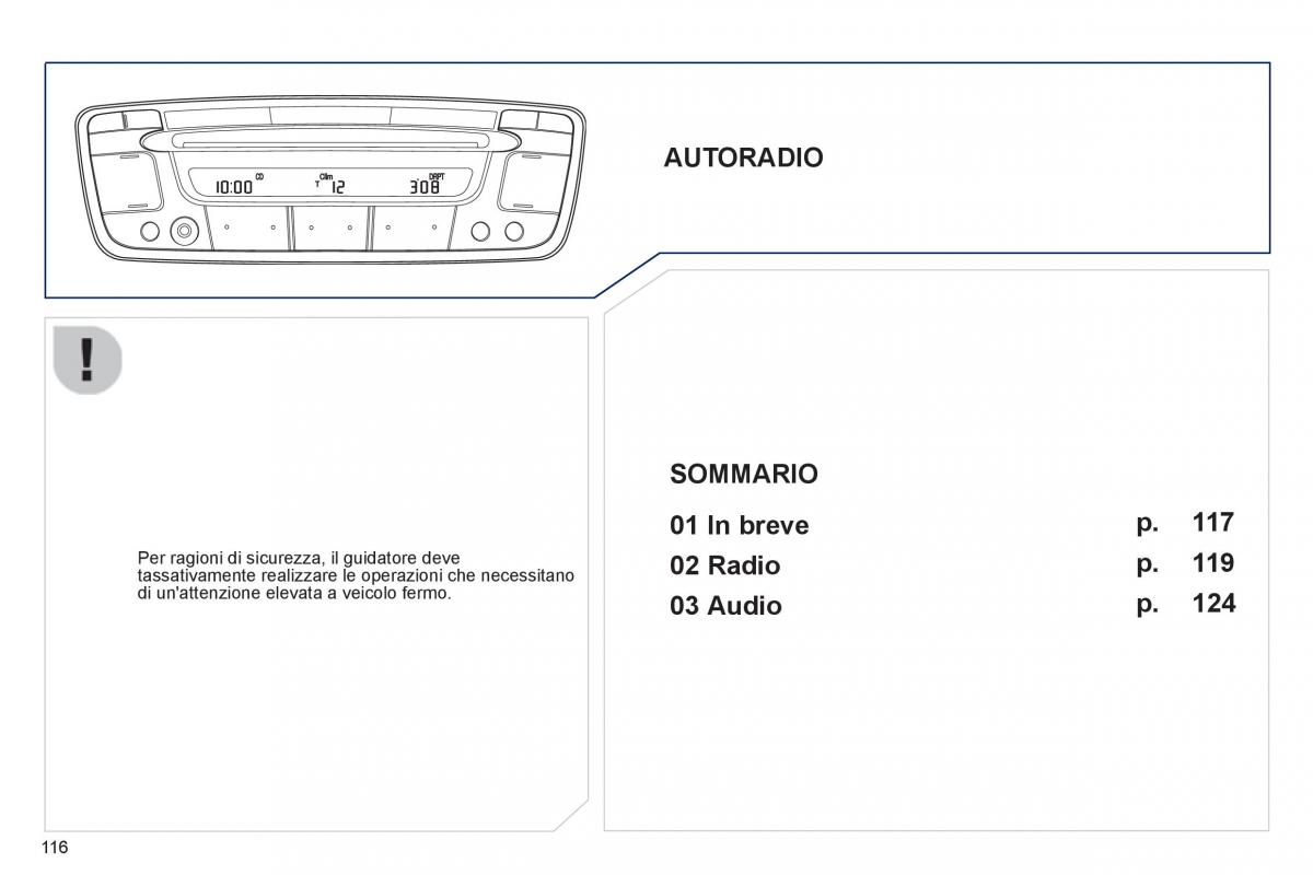 Peugeot 107 manuale del proprietario / page 118