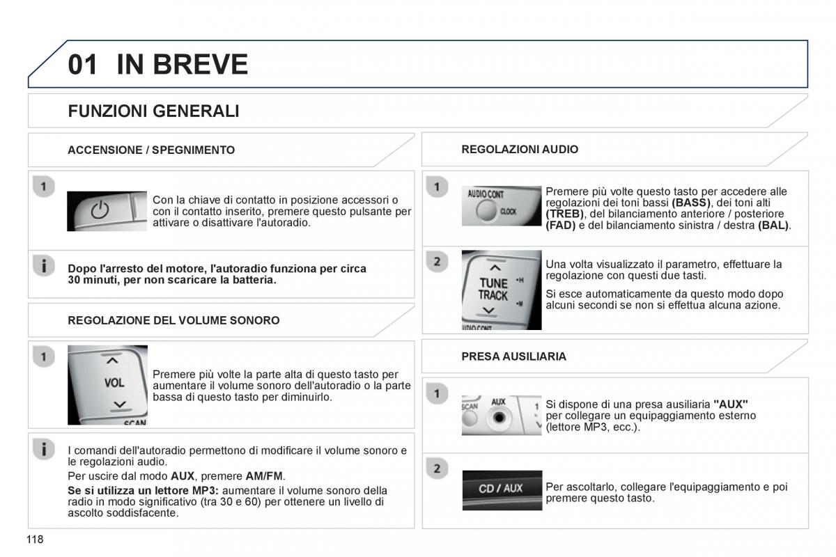 Peugeot 107 manuale del proprietario / page 120