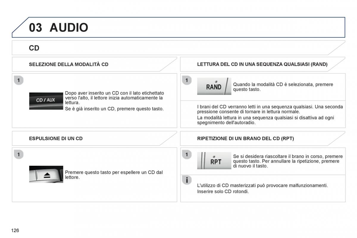 Peugeot 107 manuale del proprietario / page 128