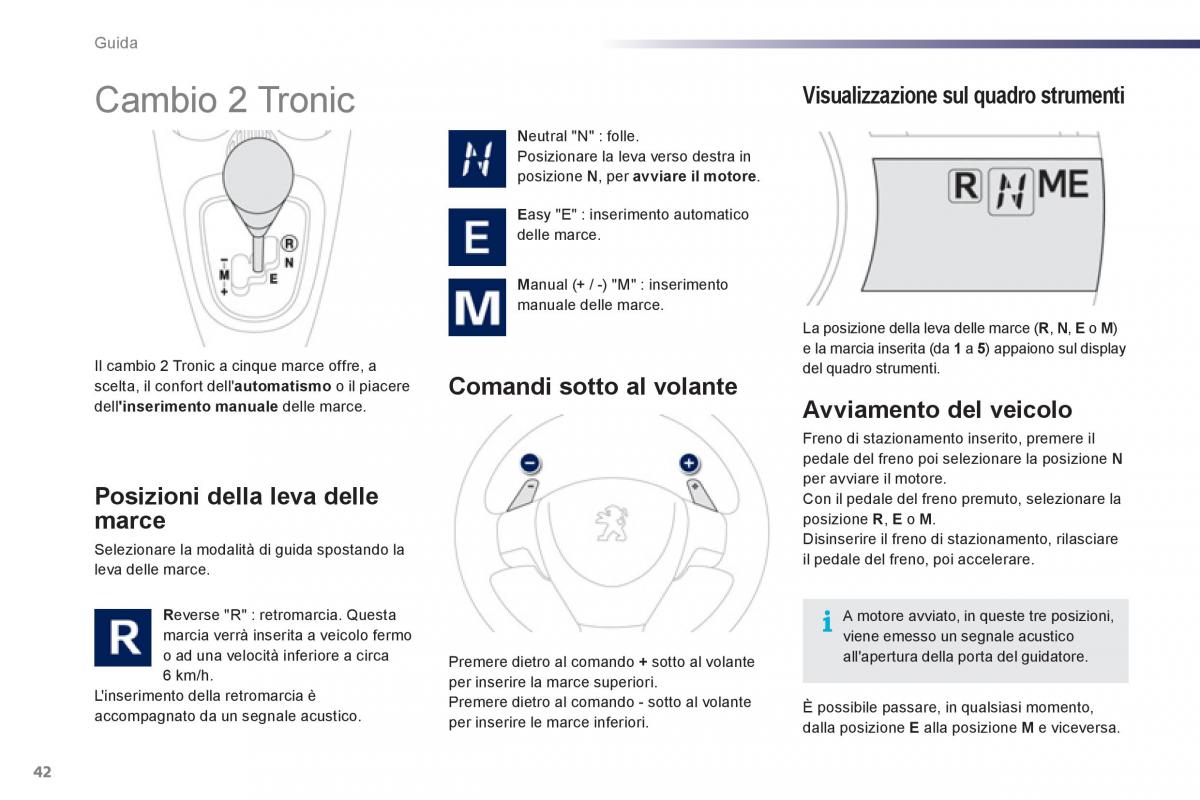 Peugeot 107 manuale del proprietario / page 44