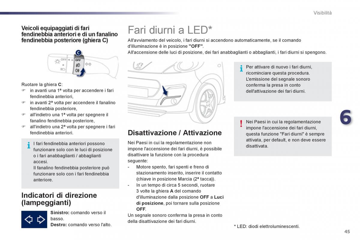 Peugeot 107 manuale del proprietario / page 47