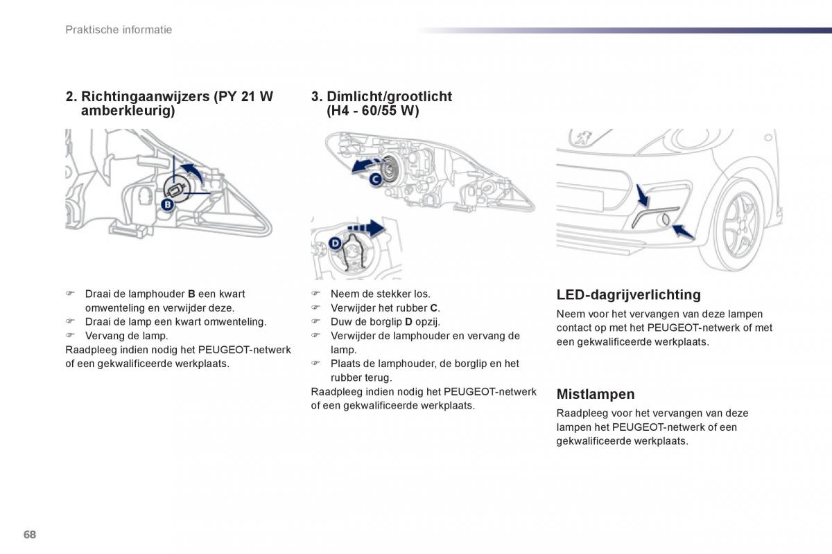 Peugeot 107 handleiding / page 70