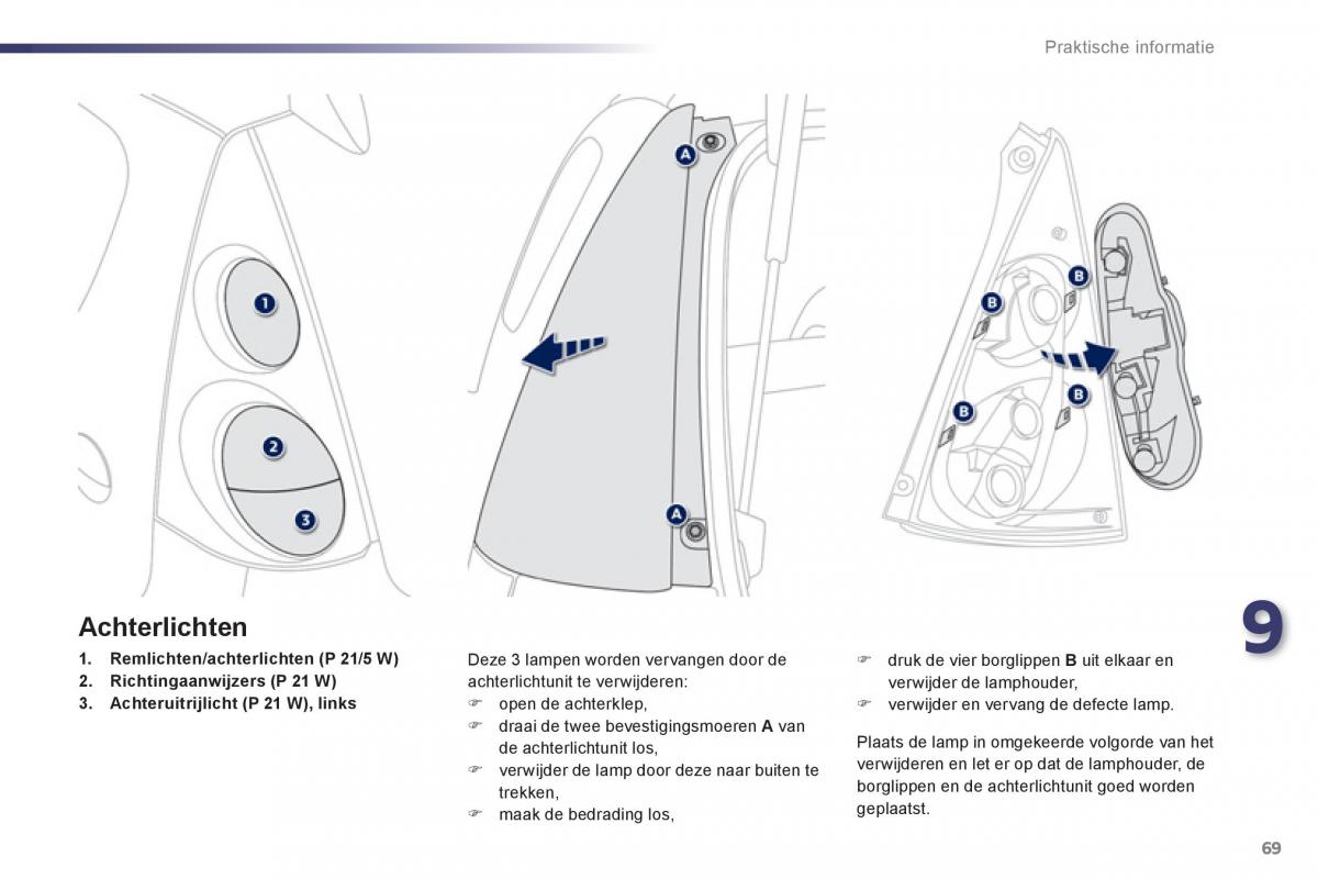 Peugeot 107 handleiding / page 71