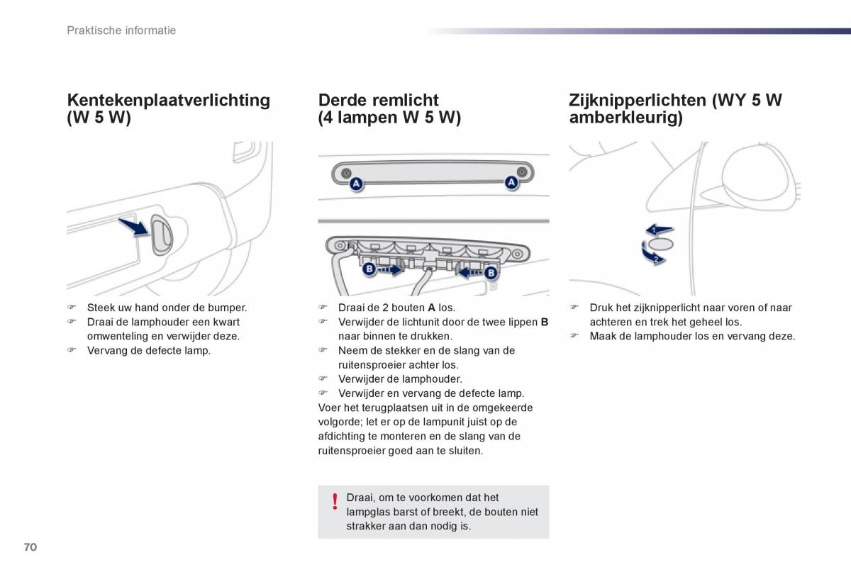 Peugeot 107 handleiding / page 72