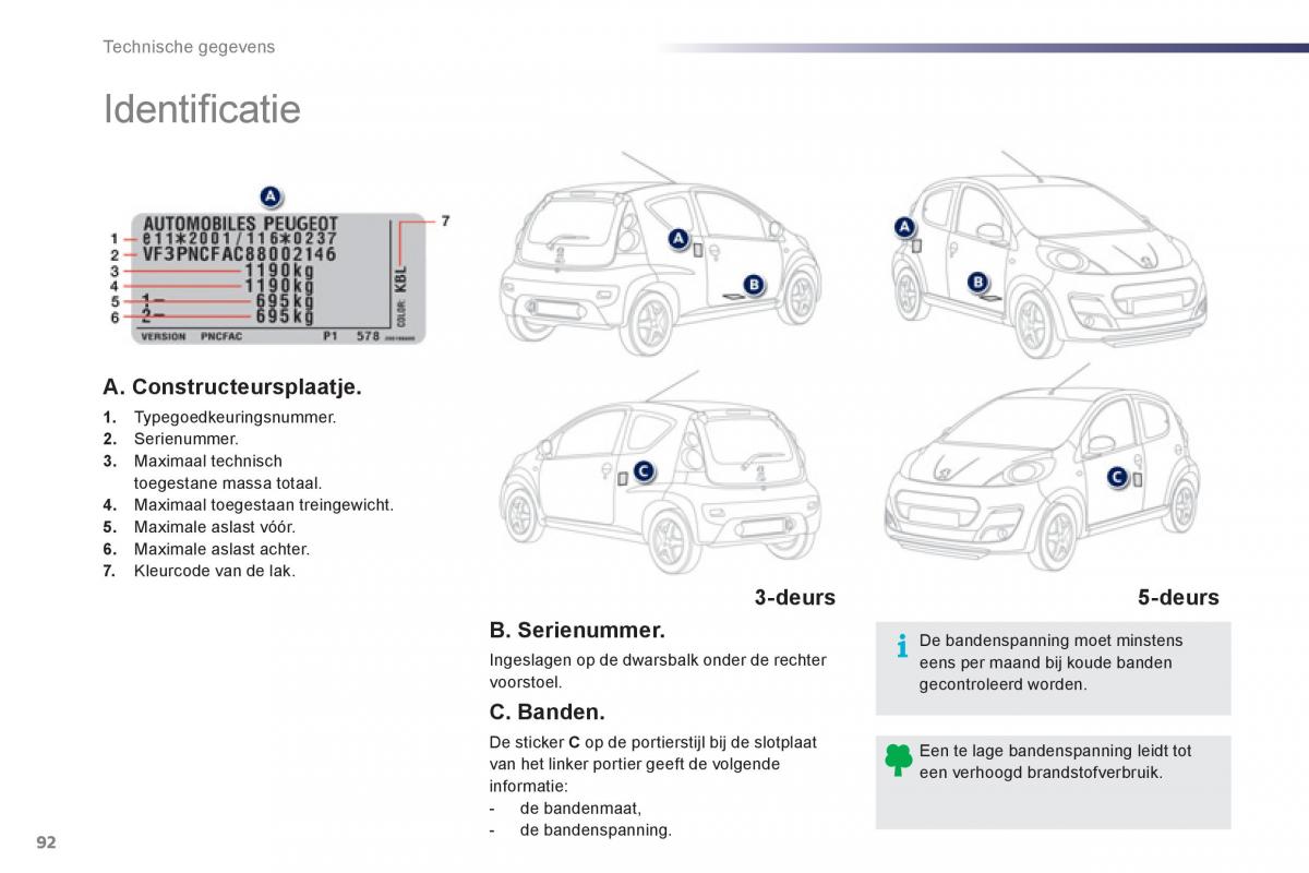 Peugeot 107 handleiding / page 94