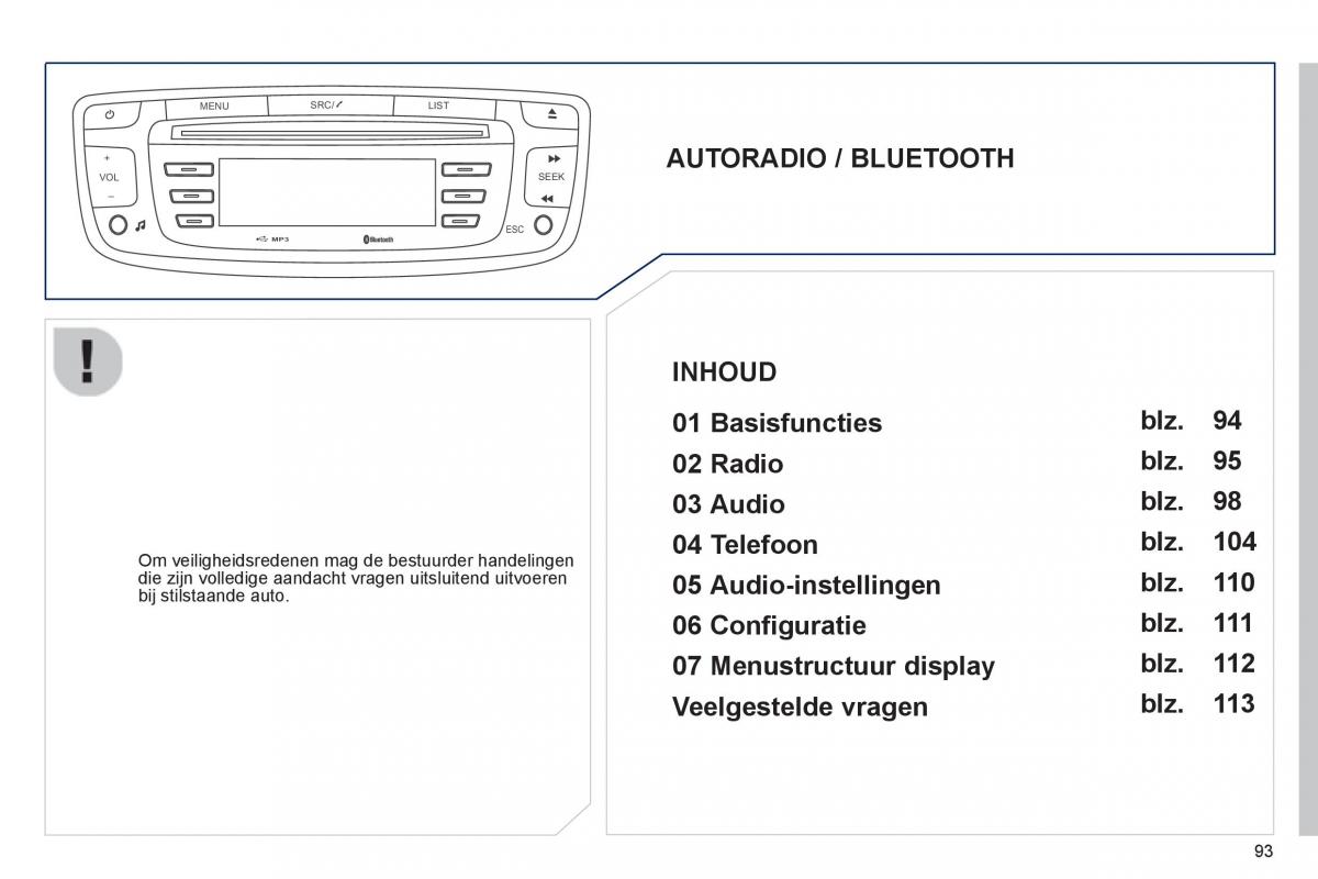 Peugeot 107 handleiding / page 95