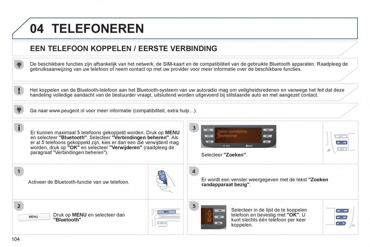 Peugeot 107 handleiding / page 106