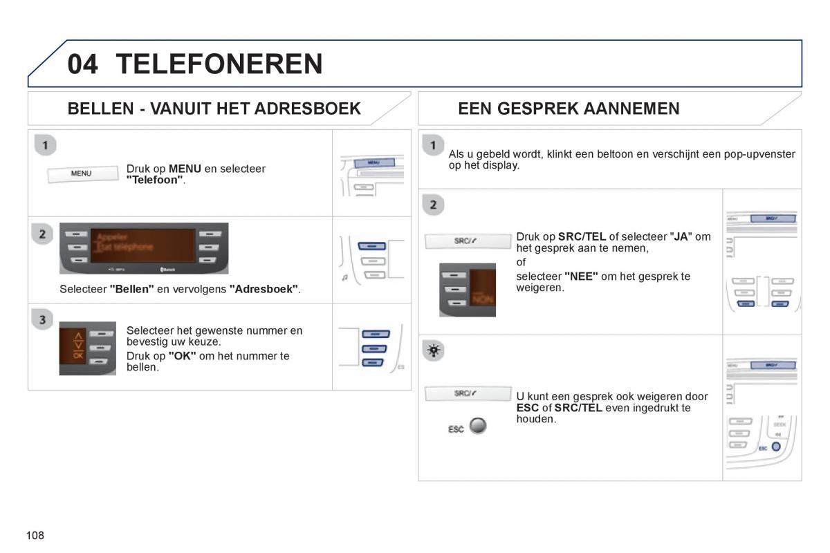 Peugeot 107 handleiding / page 110