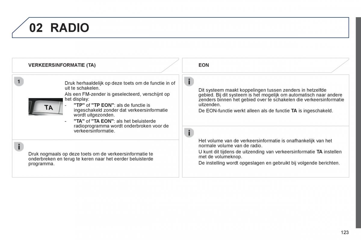 Peugeot 107 handleiding / page 125